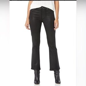 PAIGE Claudine High Rise Ankle Flare jean Black Fog Luxe Coating women Sz 23, 33